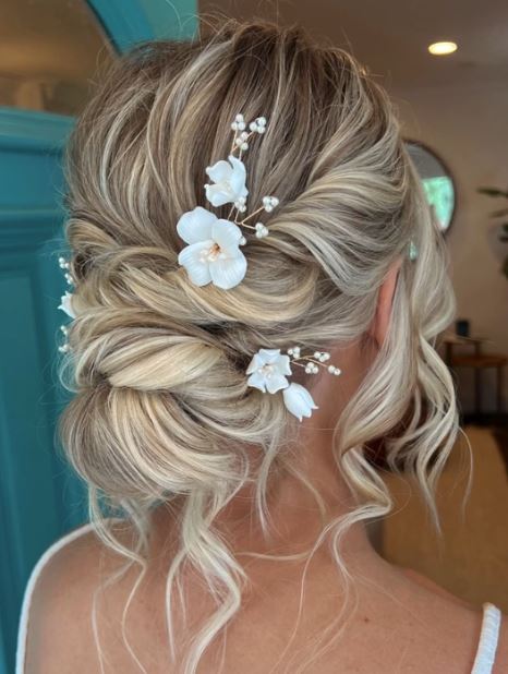 Chignon mariage bohème - Après